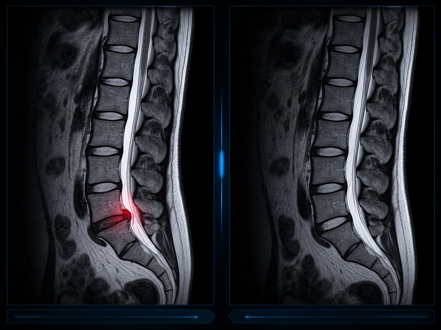 허리디스크 MRI 치료 전후